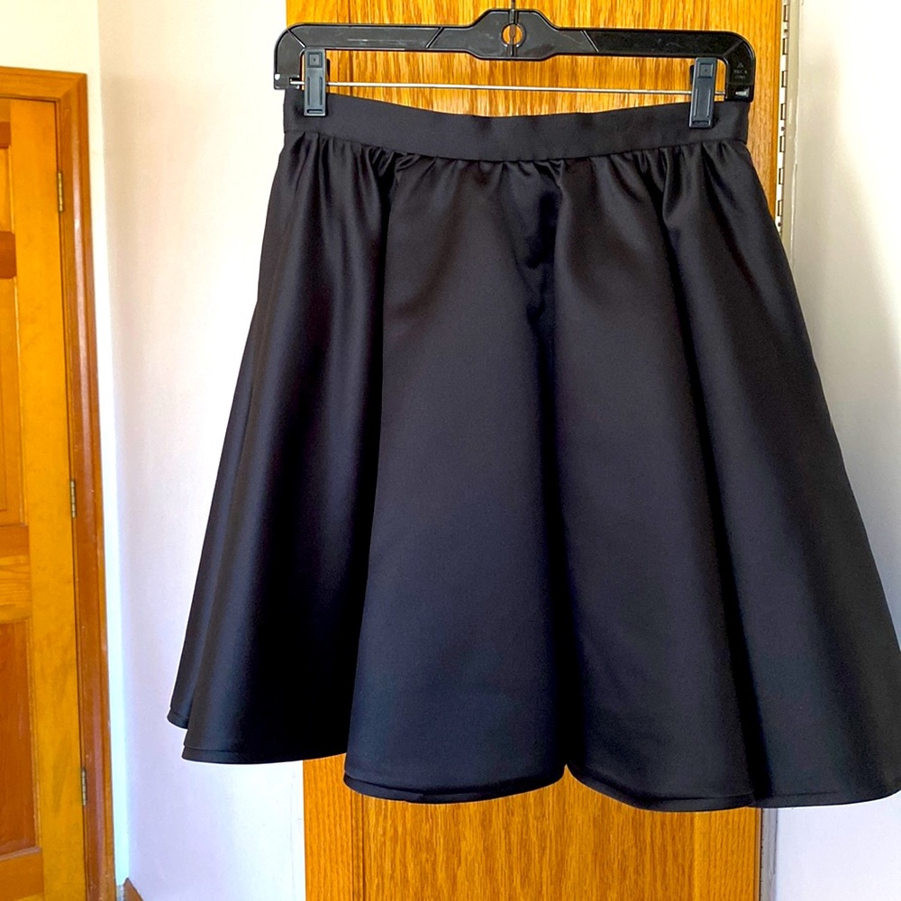Black satin short Ballerina skirt